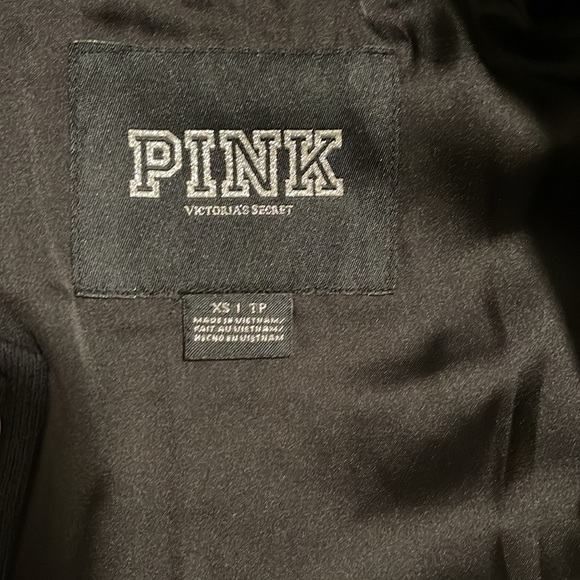 PINK Black Letterman Jacket w/Nailheads - Picture 3 of 6